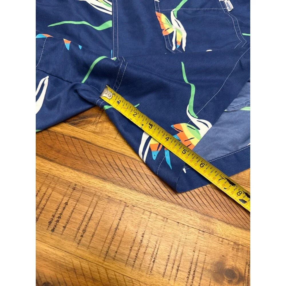 Chubbies Swim Trunks Mens XL Tagged L Navy Bird of Paradise 5” Inseam USA